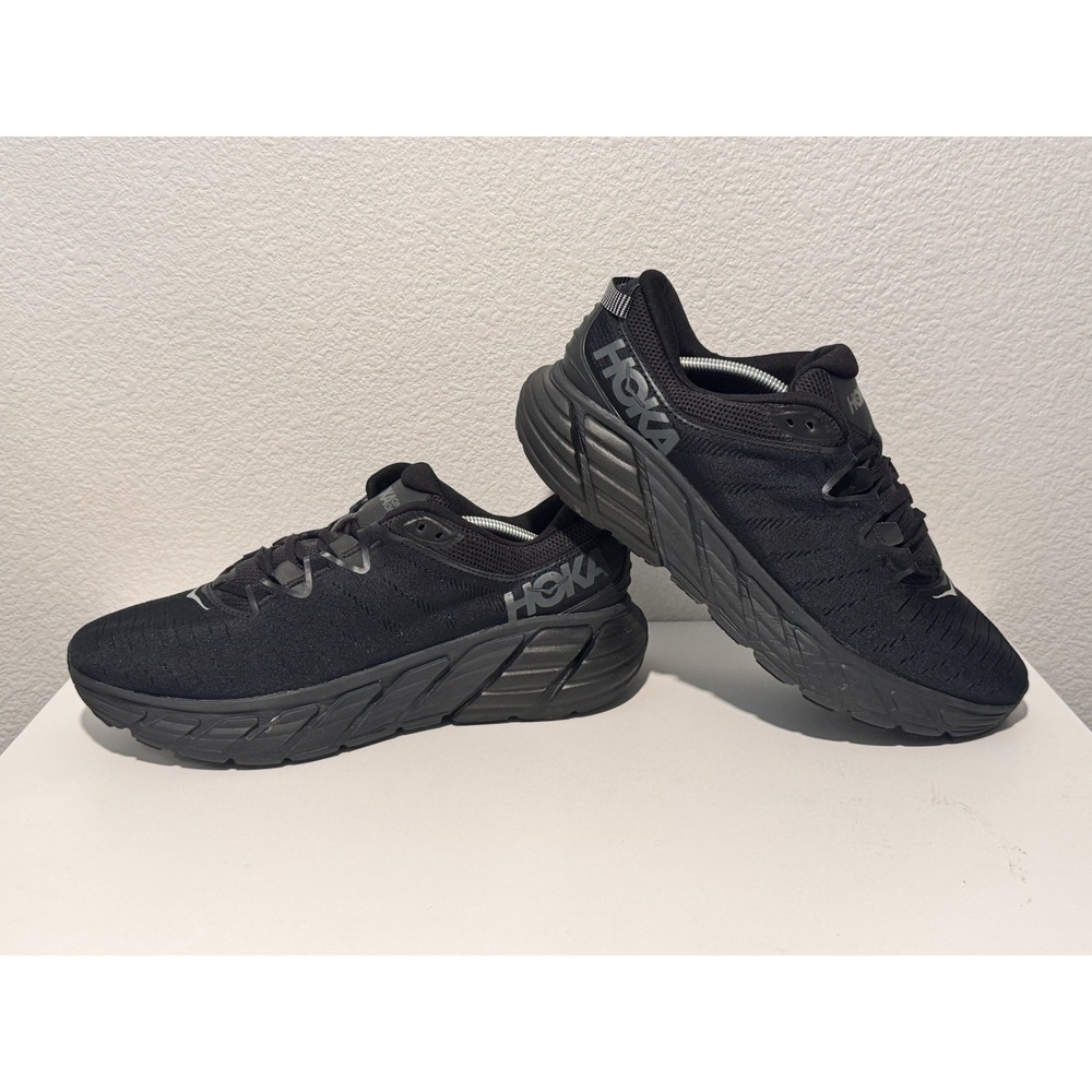 Hoka One Mens Gaviota 3 Running Shoe Size 13 Black Sneaker Active Gym Workout - Picture 10 of 14